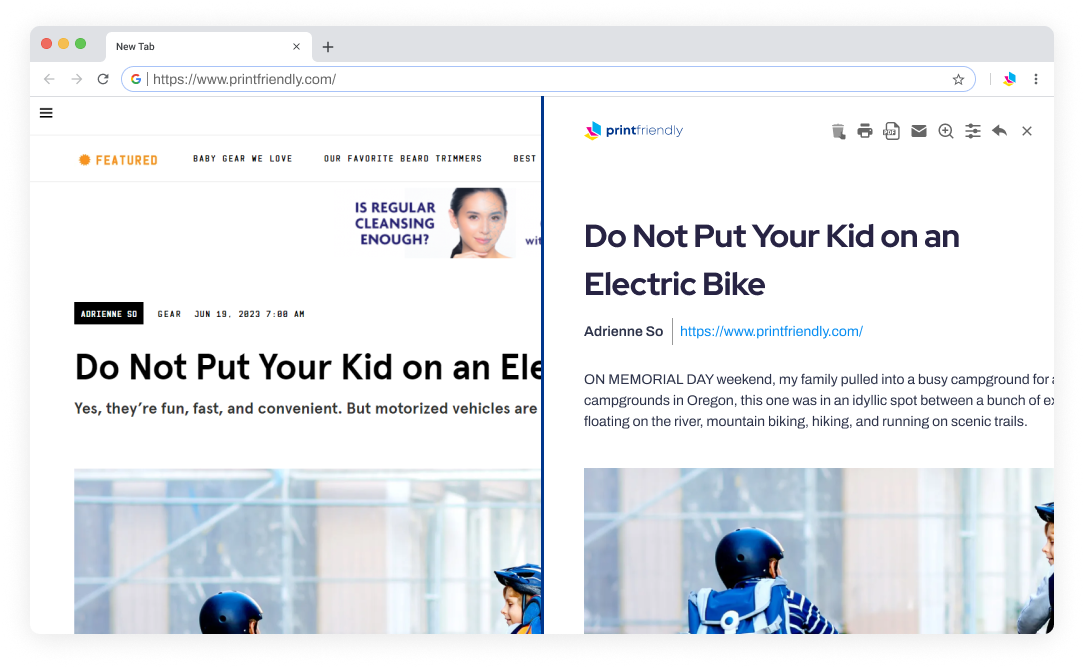 Chrome Extension for Converting Web to PDF - PrintFriendly